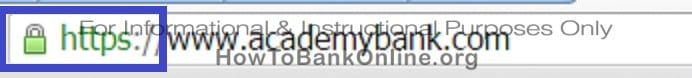 Academy Bank Secure Website