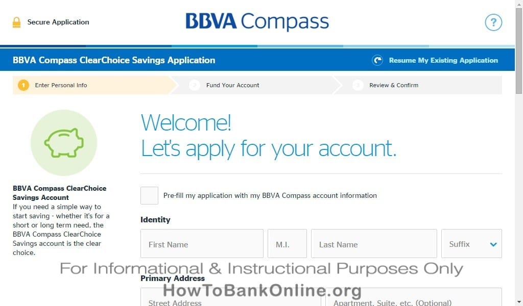 BBVA Compass Apply Account Online