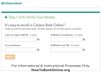 Charter One Enroll for Online Banking
