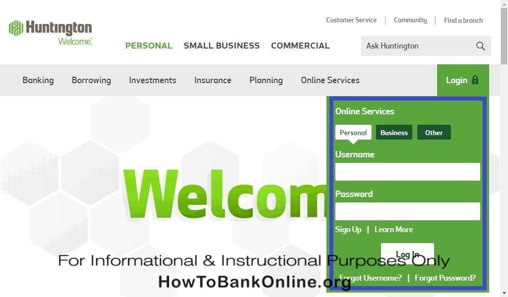 Huntington Online Banking Login