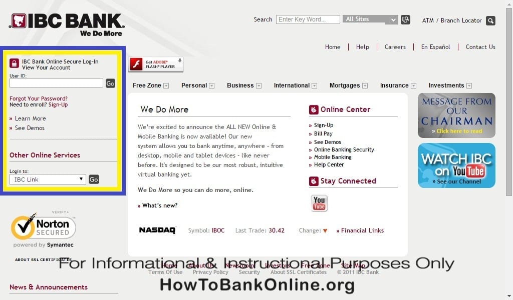 IBC Online Banking Login