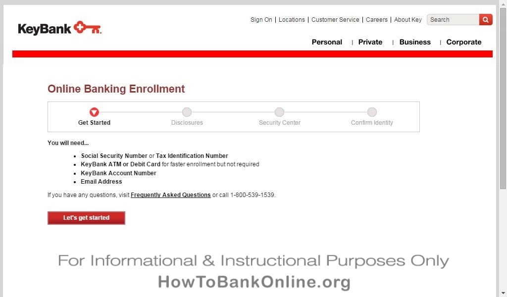 KeyBank Online Banking Enrollment
