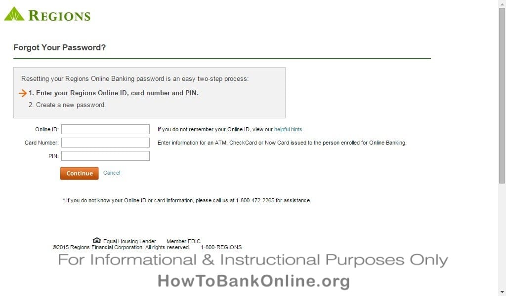 Regions Bank Forgot Online Banking Password